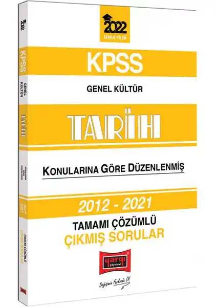 KPSS 2022 Genel Kültür Tarih Konuları Tamamı Çözümlü Soru Kitabı Yargı Yayınevi