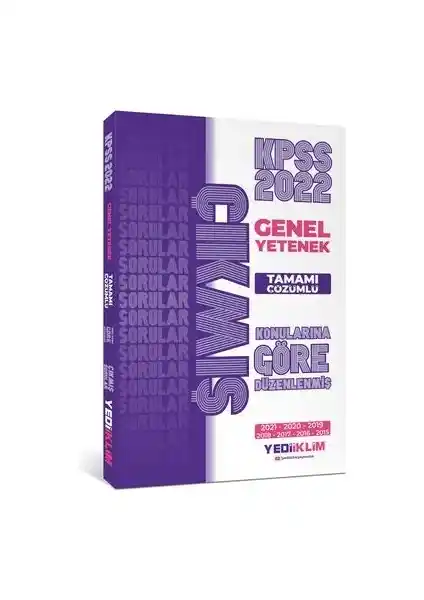 KPSS 2022 Genel Yetenek Tamamı Çözümlü Çıkmış Sorular Kitabı Yediiklim Yayınları