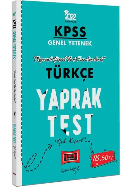 KPSS 2022 Lisans Genel Yetenek Türkçe Yaprak Testi Yargı Yayınevi Sınav Hazırlık Kaynağı
