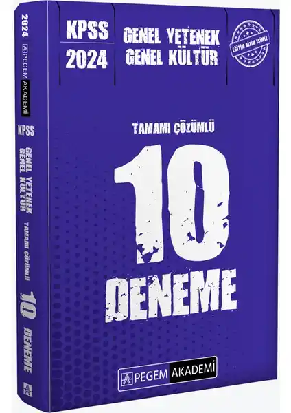 KPSS 2024 Genel Yetenek ve Genel Kültür Tamamı Çözümlü 10 Deneme Seti | Sınav Başarısı İçin Kapsamlı Hazırlık Aracı