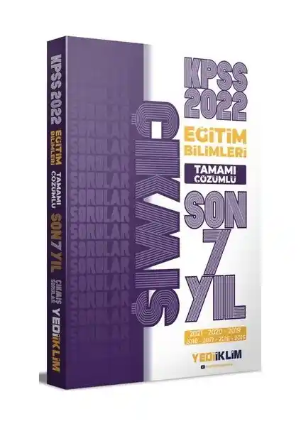 KPSS Eğitim Bilimleri 2022 Tamamı Çözümlü Son 7 Yıl Soru Bankası Güvenilir Kaynak