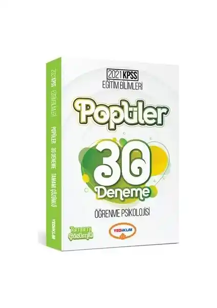 KPSS Eğitim Bilimleri İçin Yediiklim Yayınları Çözümlü Deneme Seti 2021