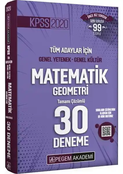 KPSS Matematik ve Geometri Denemeleri - 30 Çalışma İmkanı Sunan Güncel Kitap