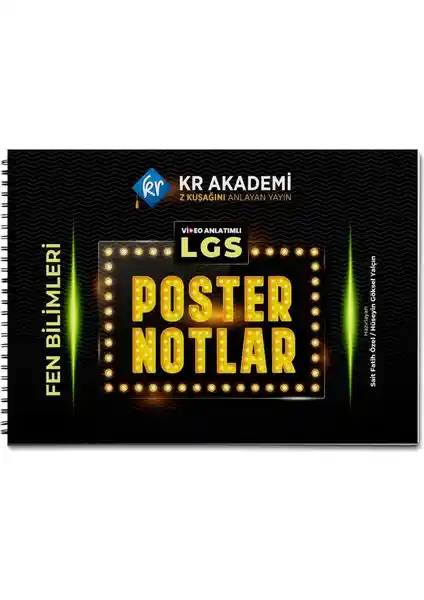 KR Akademi LGS 8. Sınıf Fen Bilimleri Poster Notları Seti Görsel ve Etkili Öğrenme Kaynağı