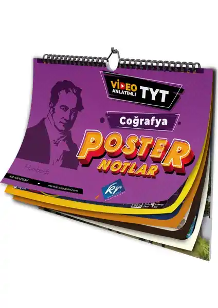 KR Akademi TYT Coğrafya Poster Notlar Kitabı 12. Sınıf Sınavlarına Hazırlık İçin Güncel Kaynak
