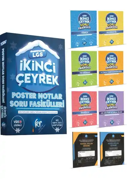 Kr Akademi Yayınları LGS Poster Notlar Soru Fasikülleri İkinci Çeyrek Öğrenci Başarı Kaynağı