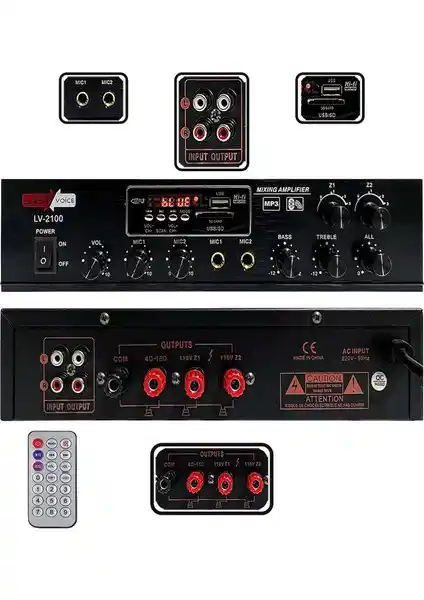 Lastvoice LV-2100: Güçlü ve Çok Fonksiyonlu Stereo Anfi Cihazı Detaylı Tanıtımı ve Özellikleri