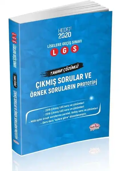 LGS Çıkmış Sorular ve Örnek Soruların Prototipi Hedef 2020 Sınava Hazırlık Kitabı
