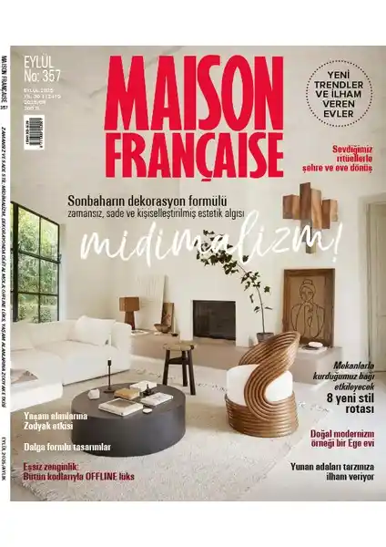 Maison Française Dergisinin Güncel Sayısıyla Dekorasyon ve Tasarımda İlham Edici Yaklaşımlar