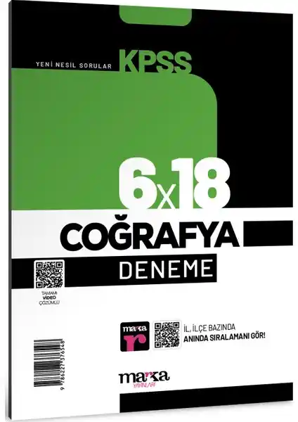 Marka Yayınları 2025 KPSS Coğrafya 6x18 Deneme Tamamı Video Çözümlü Ürün Özellikleri ve Değerlendirmeleri