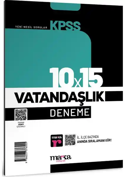 Marka Yayınları 2025 KPSS Vatandaşlık Deneme Seti Güncel ve Video Çözümlü İçeriklerle Hazırlık