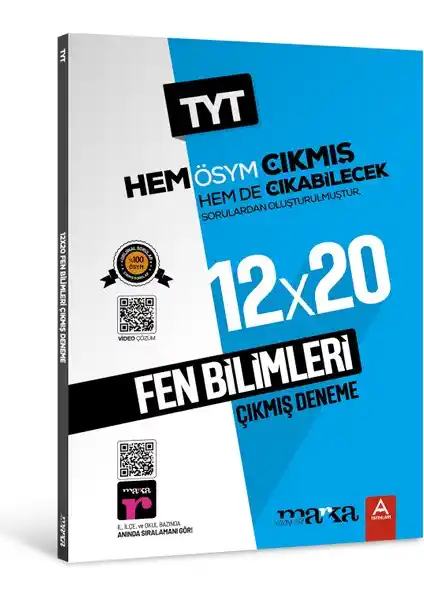 Marka Yayınları TYT Fen Bilimleri Deneme Seti 2022 Güncel İçerik ve Video Çözümleriyle Hazırlık