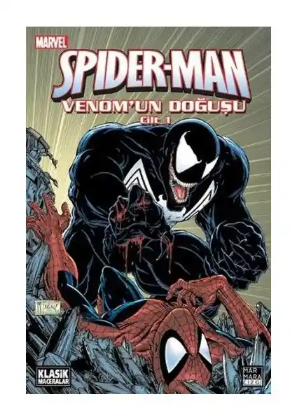 Marvel'in ikonik karakteri Örümcek Adam ve Venom'un kökeni hakkında detaylı bilgi içeren çizgi roman serisi