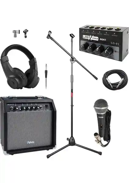 Midex MGA-35BK-FP Elektro Gitar Amfi Seti: Güçlü Ses ve Çok Yönlülükle Müzik Keyfi