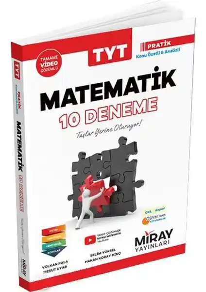 Miray Yayınları TYT Matematik 10 Deneme Soru Bankası Güncel İçerik ve Video Çözümlerle