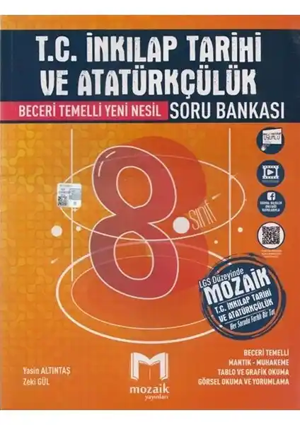 Mozaik Yayınları 8. Sınıf LGS İnkılap Tarihi ve Atatürkçülük Soru Bankası 2023 En Güncel ve Kapsamlı Kaynak