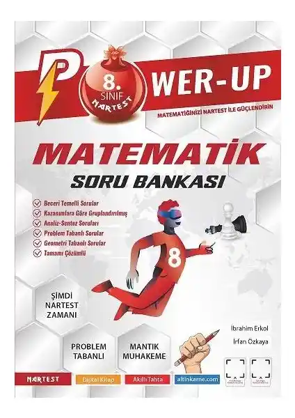 Nartest Yayınevi 8. Sınıf Power-Up Matematik Soru Bankası Öğrenciler İçin Güncel ve Güçlü Kaynak