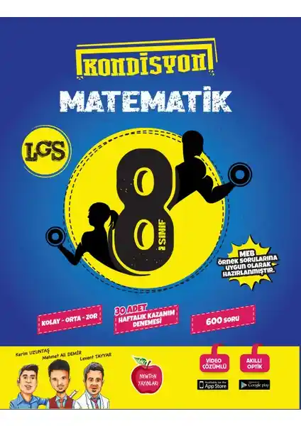 Newton Yayınları 8. Sınıf Kondisyon Matematik Kazanım Denemeleri Güçlü Çalışma Seti