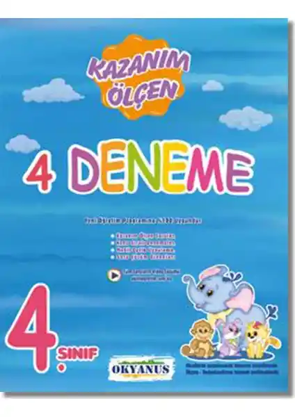 Okyanus Yayınları 4. Sınıf Kazanım Ölçen Deneme Seti Sınavlara Hazırlık ve Öğrenme Destekçisi