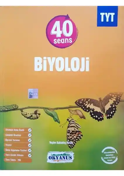 Okyanus Yayınları TYT 40 Seans Biyoloji Kitabı: Sınava Hazırlık İçin Kapsamlı ve Etkili Kaynak