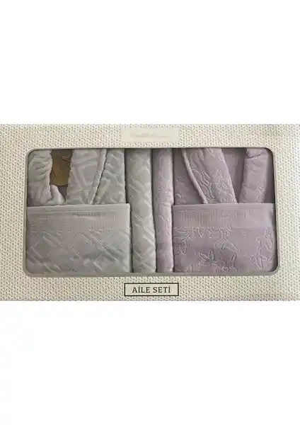 Özdilek Pastoral Lila Gri ve Wedding Aile Bornoz Setleri Karşılaştırması