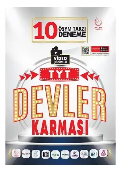 Palme Yayıncılık tarafından hazırlanan TYT Devler Karması 10 Deneme Sınavı sınava hazırlık için güncel ve kapsamlı bir çalışma kitabıdır