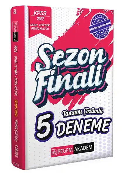 Pegem Akademi 2022 KPSS Genel Kültür ve Genel Yetenek Tam Çözümlü Deneme Kitabı