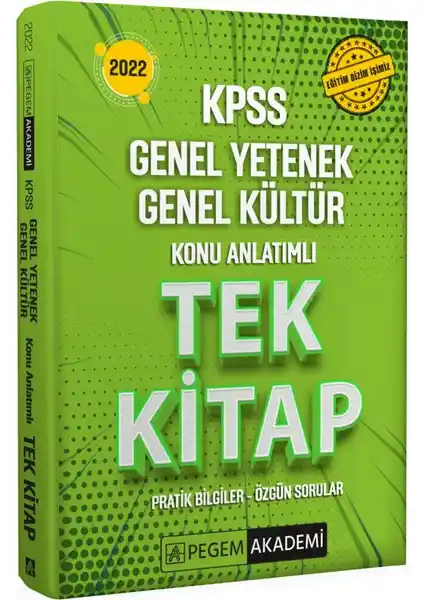 Pegem Akademi 2022 KPSS Genel Yetenek ve Genel Kültür Konu Anlatımlı Kitap İncelemesi
