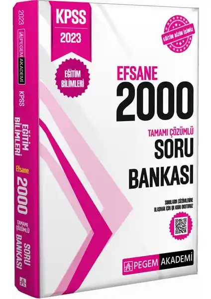 Pegem Akademi 2023 KPSS Eğitim Bilimleri Çözümlü Soru Bankası İnceleme ve Detaylar