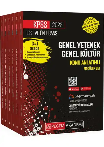Pegem Akademi KPSS 2022 Lisans ve Önlisans Hazırlık Seti Güncel ve Kapsamlı İçerik Sunar