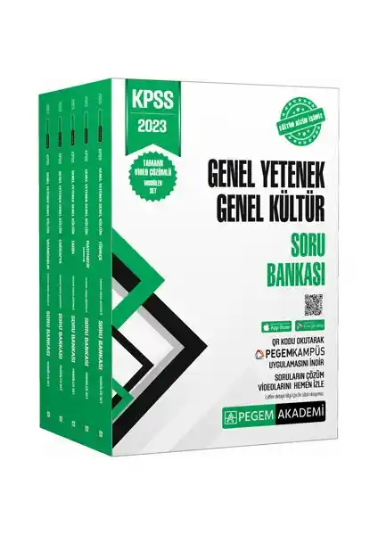 Pegem Akademi KPSS 2023 Genel Yetenek ve Genel Kültür Tamamı Çözümlü Soru Bankası Seti İnceleme ve Detaylar