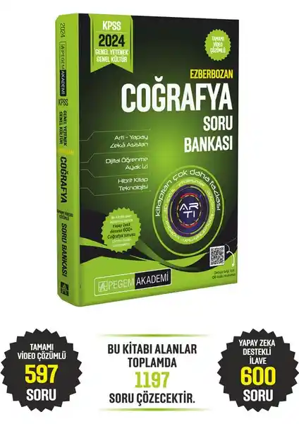 Pegem Akademi KPSS 2024 Coğrafya Soru Bankası Detaylı İnceleme ve Öğrenme Fırsatları