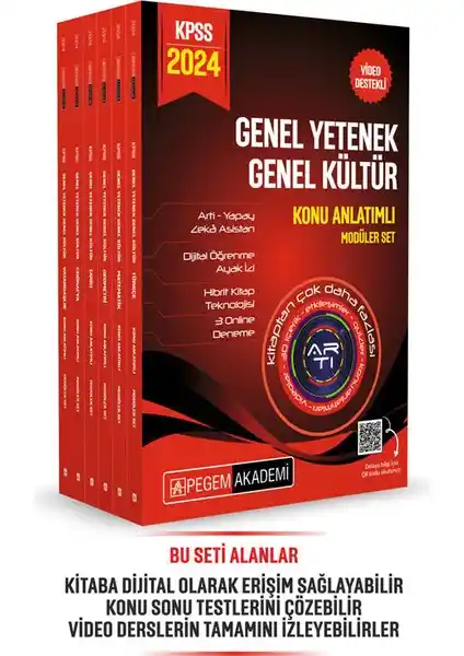 Pegem Akademi KPSS 2024 Genel Yetenek ve Genel Kültür Seti Sınava Hazırlıkta Güçlü Bir Kaynak