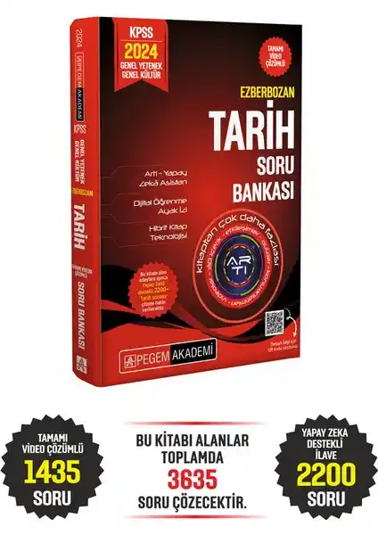 Pegem Akademi KPSS 2024 Tarih Soru Bankası Güçlü İçerik ve Güncel Çözümlerle Hazırlık