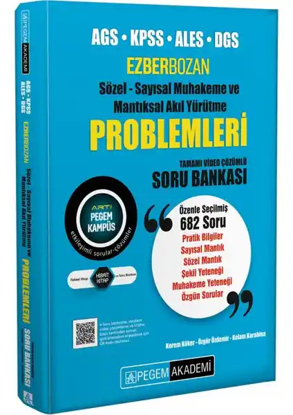 Pegem Akademi KPSS ALES DGS Ezberbozan Soru Bankası Muhakeme ve Mantık Çözümleri İçin Güçlü Bir Kaynak
