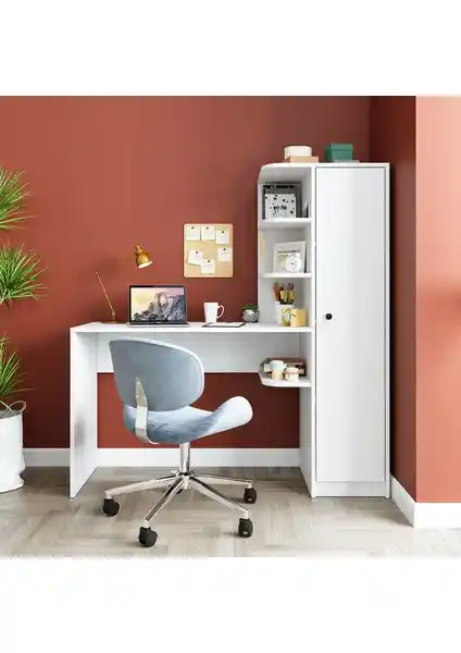 Roomart Roma Raflı Çalışma Masası Sağ ve Sol Dolaplı Modellerinin Karşılaştırması