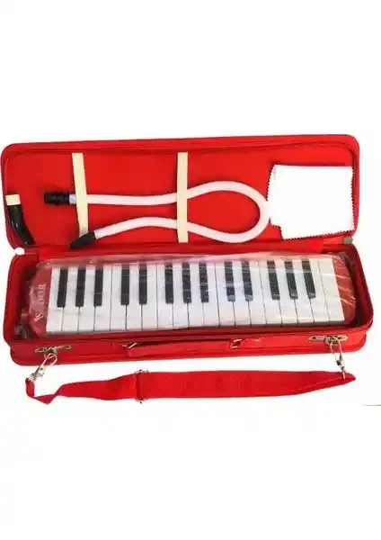 Südor Melodika 32K Çantalı Kırmızı - Taşınabilir ve Dayanıklı Müzik Enstrümanı
