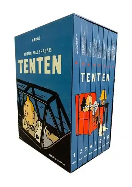 Tenten Kutulu Set (Ciltli) Alfa Yayınları - Macera ve Klasik Çizgi Roman Koleksiyonu