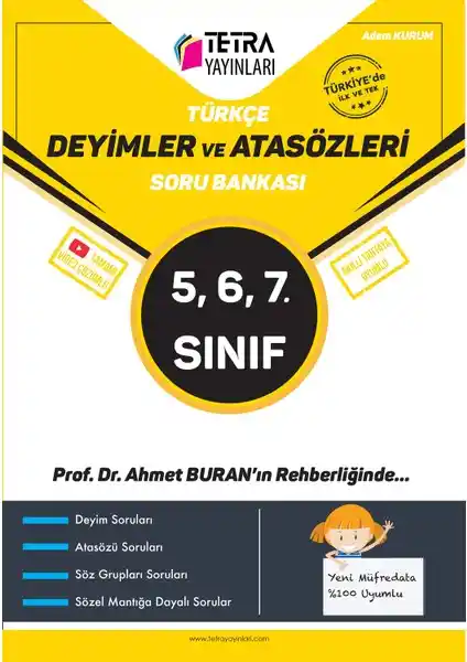 Tetra Yayınları 5-6-7. Sınıf Türkçe Deyimler ve Atasözleri Soru Bankası İncelemesi