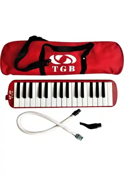 Tgb Çantalı 32K 32 Tuşlu Melodika Kırmızı - Çocuklar İçin Eğitici ve Dayanıklı Enstrüman