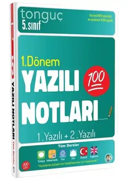 Tonguç Akademi 5. Sınıf Yazılı Notları Detaylı ve Güncel İçeriklerle Öğrencilerin Sınav Başarısını Destekler