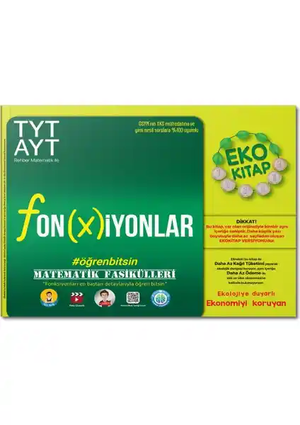 Tonguç Akademi Kampüs TYT-AYT Matematik Fasikülleri Fonksiyonlar Eko Güncel ve Güvenilir Kaynak