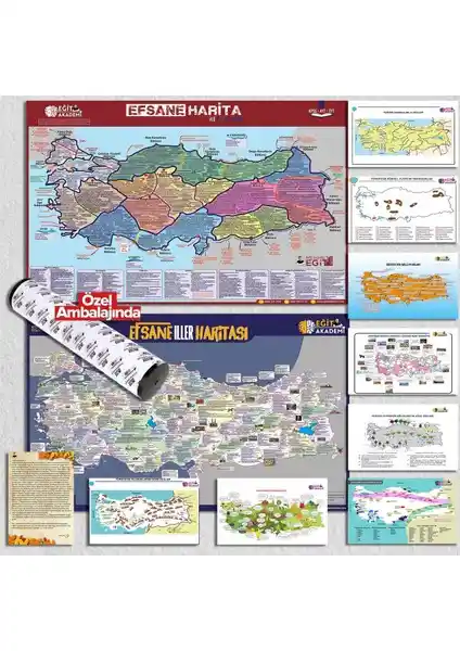 Türkiye'nin Coğrafyasını Anlayan Kaynaklar: Efsane Harita Seti ve Eğitim Kitapları