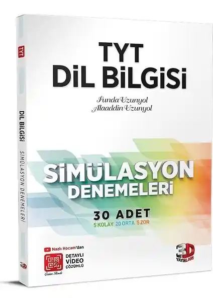 TYT Dil Bilgisi Simülasyon Denemeleri Kitabı Detaylı Video Çözümleriyle Sınava Hazırlık İçin Güvenilir Bir Kaynak