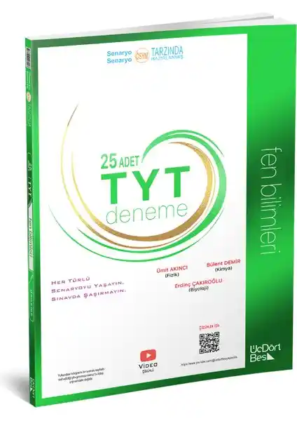 TYT Fen Bilimleri 25 Deneme Kitabı Güncel Baskı ile Sınavlara Etkili Hazırlık Rehberi
