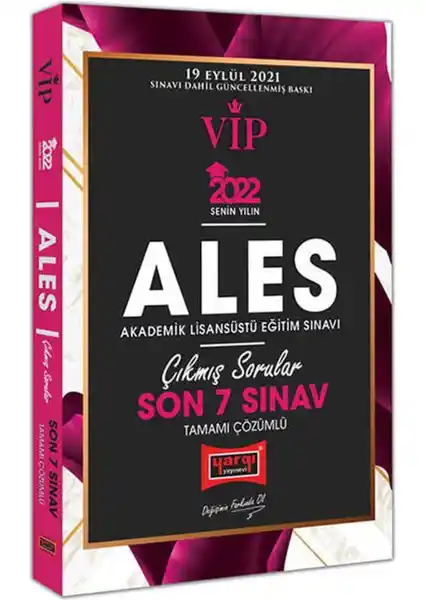 Yargı Yayınevi ALES 2022 VIP Son 7 Sınav Çözümlü Sorular Kaynağı