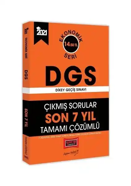 Yargı Yayınevi DGS Son 7 Yıl Çözüm Serisi 2021 Çıkmış Sorular ve Analizleri