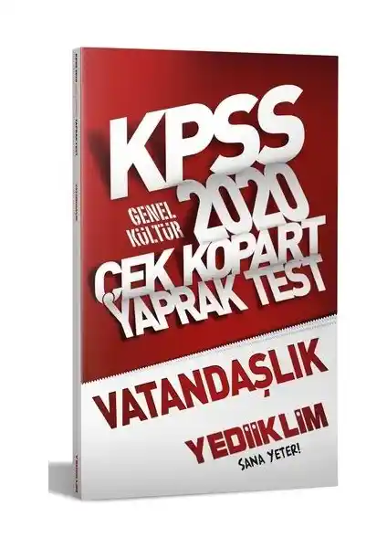 Yediiklim 2020 KPSS Genel Kültür Vatandaşlık Çek Kopart Testi Detaylı İnceleme