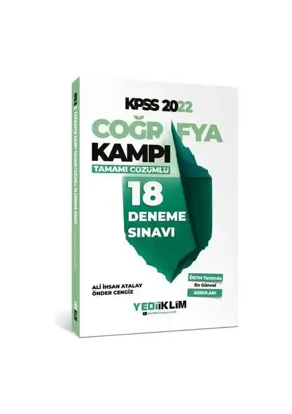 Yediiklim 2022 KPSS Coğrafya Kampı Tamamı Çözümlü 18 Deneme Sınavı Detaylı İnceleme