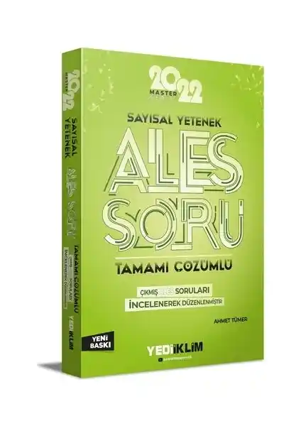 Yediiklim ALES 2022 Master Serisi Sayısal Yetenek Tamamı Çözümlü Soru Bankası Ürün Tanıtımı ve Özellikleri